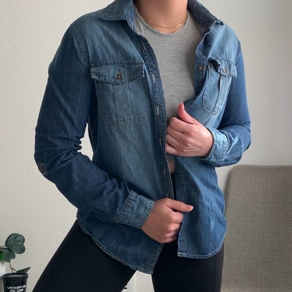 Full tilt denim collared button up shirt - Picture 3 of 6